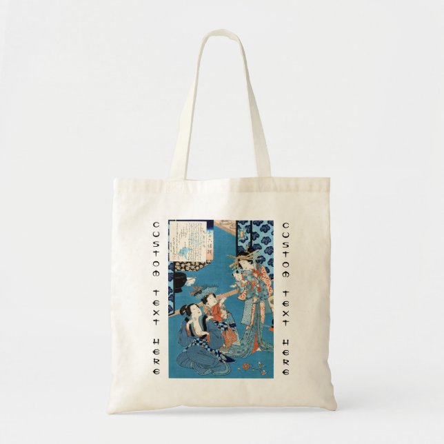 Bolso De Tela Chicas ukiyo-e antiguas japonesas de Guay (Frente)