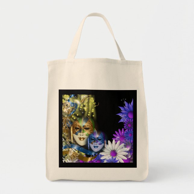Bolso De Tela Chicas venecianos de las máscaras del quinceanera (Frente)