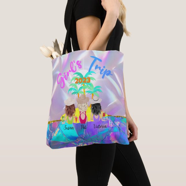 Bolso De Tela chicas viajan personalizado de playa personalizado (Detalle)