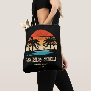 Bolso De Tela Chicas viajeras puesta de sol retro Matching