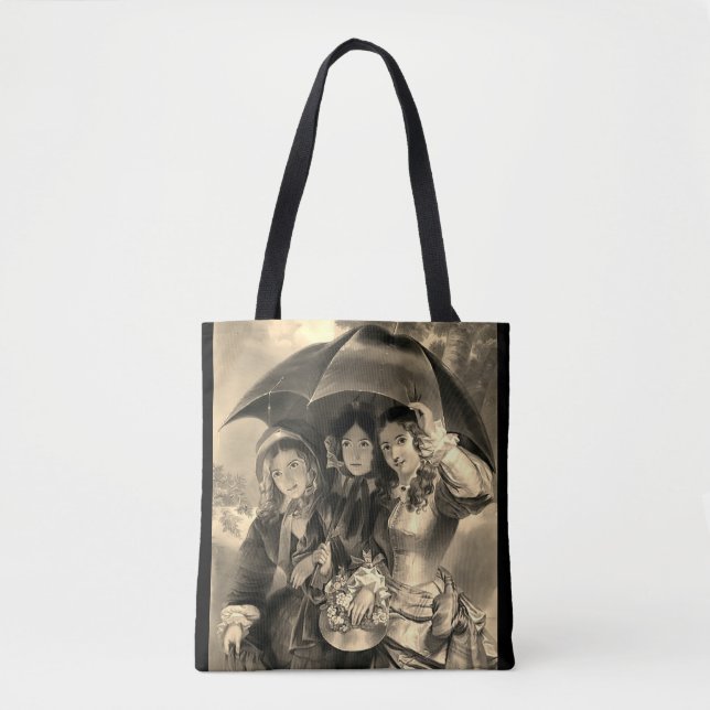 Bolso De Tela Chicas victorianos paraguas de lluvia victoriana d (Anverso)