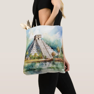 Bolso De Tela Chichen Itza, Estirado 