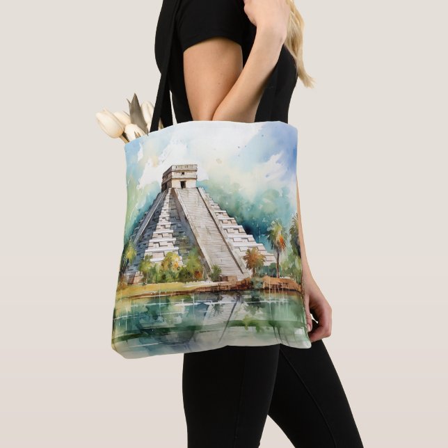 Bolso De Tela Chichen Itza, Stretched (Detalle)