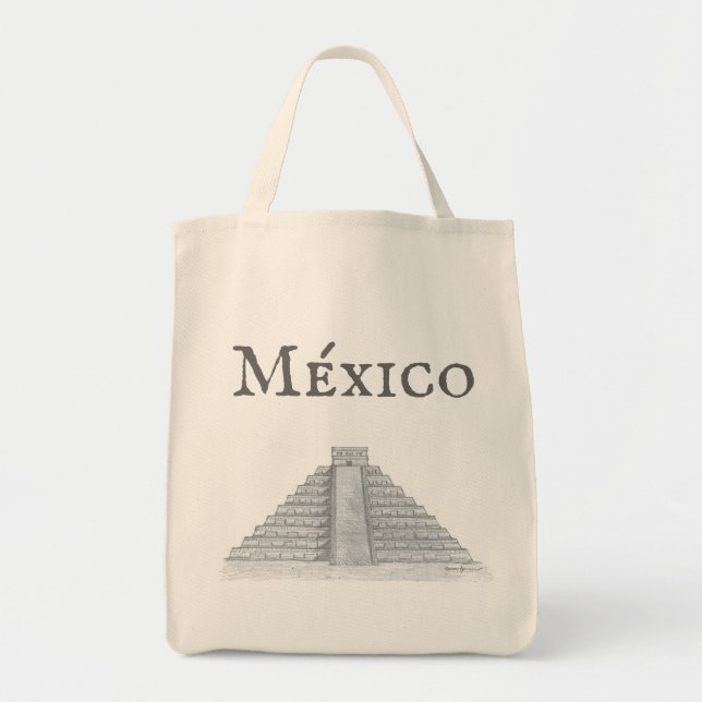 Bolso De Tela Chichén Itzá, ‎ Yucatán, México (Frente)