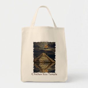 Bolso De Tela Chichen Maya Itza Temple & Moon Tote Bag