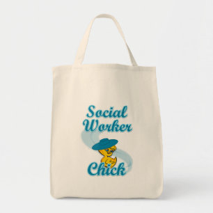 Bolso De Tela Chick de trabajador social #3