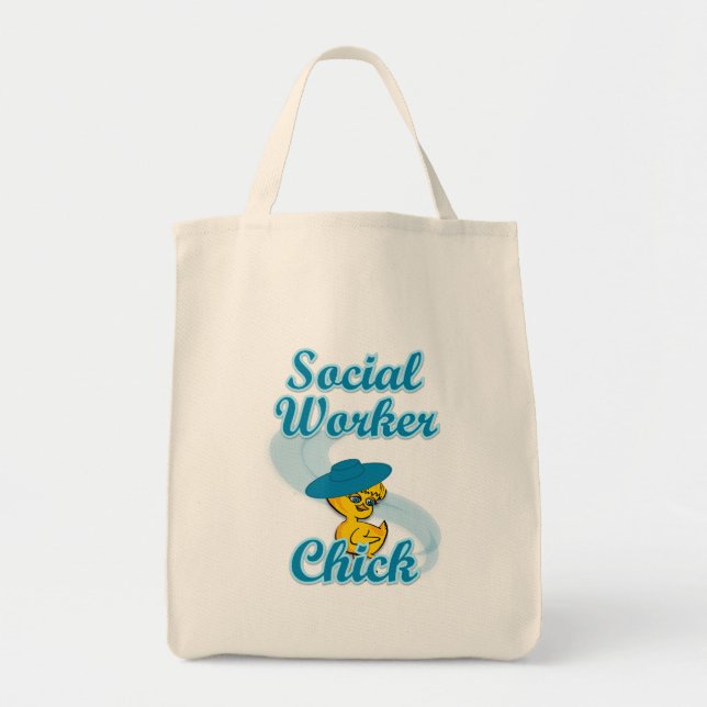 Bolso De Tela Chick de trabajador social #3 (Frente)