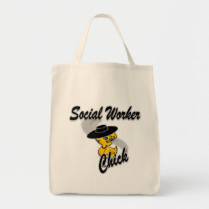 Bolso De Tela Chick de trabajador social #4