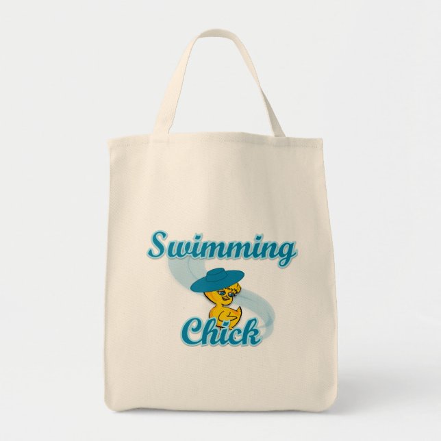 Bolso De Tela Chick Nadador #3 (Frente)