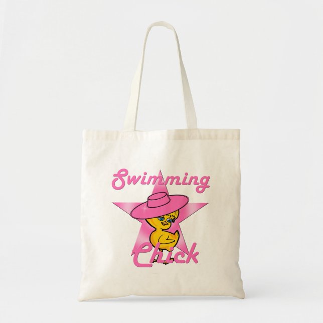 Bolso De Tela Chick Nadador #8 (Frente)