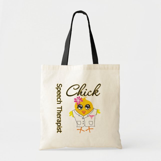 Bolso De Tela Chick terapista del habla (Frente)