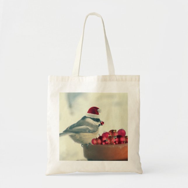 Bolso De Tela Chickadee adorable del día de fiesta (Frente)