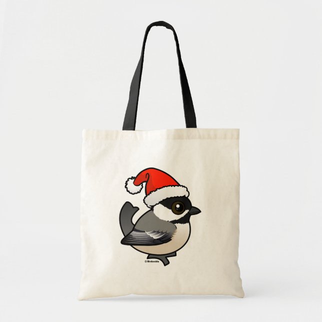 Bolso De Tela Chickadee Santa (Frente)
