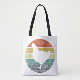 Bolso De Tela Chicken Lover Regalos Funny Granjero Retro Vintage