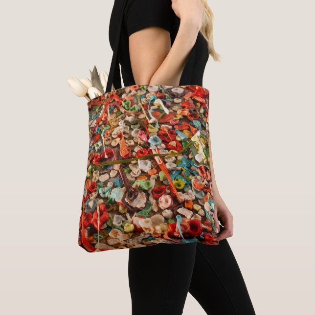 Bolso De Tela Chicle masticado  (Detalle)