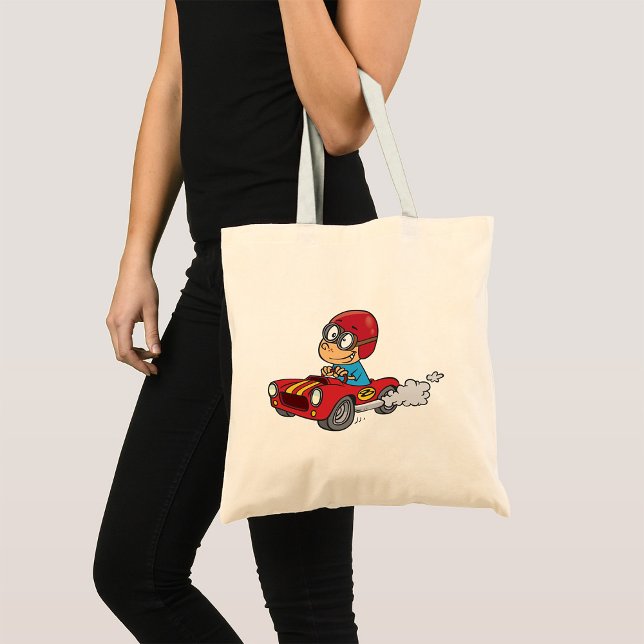 Bolso De Tela Chico conduciendo coche de raza roja (Subido por el creador)