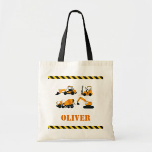 Bolso De Tela Chicos excavadores de construcción personalizados