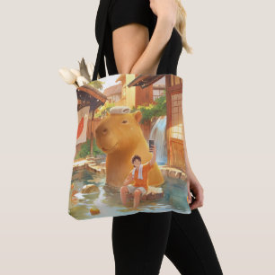 Bolso De Tela Chigüiro gigante - Ilustracion de primavera calien