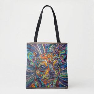 Bolso De Tela Chihuahua Abstracto