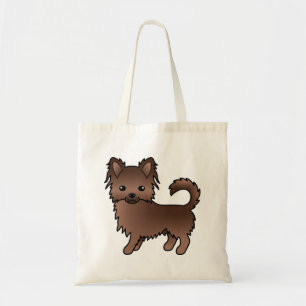 Bolso De Tela Chihuahua de chocolate largo y lindo perro de dibu