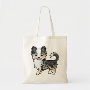 Bolso De Tela Chihuahua de dibujos animados adorable con pelaje