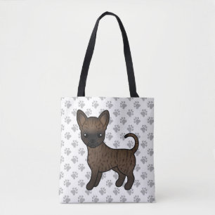 Bolso De Tela Chihuahua de dibujos animados con pelaje liso atig