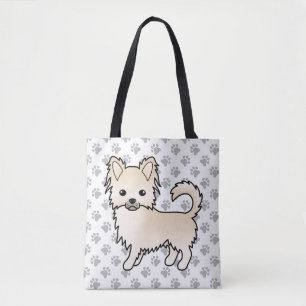 Bolso De Tela Chihuahua de dibujos animados de capa larga de cre