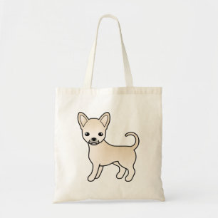 Bolso De Tela Chihuahua de dibujos animados lindos de capa suave