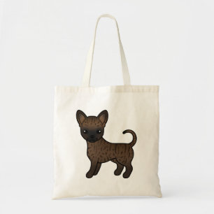 Bolso De Tela Chihuahua de pelaje liso atigrado perro de dibujos