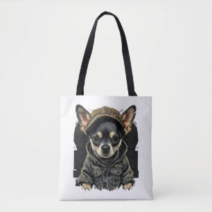 Bolso De Tela Chihuahua Guay Perro rap Hip-Hop Gangster
