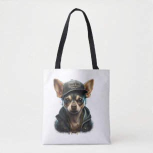 Bolso De Tela Chihuahua Guay Perro rap Hip-Hop Gangster