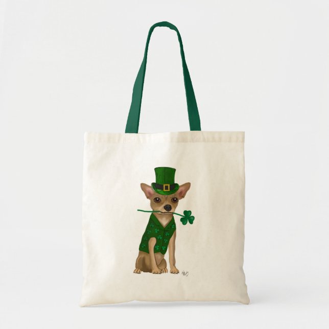 Bolso De Tela Chihuahua Leprechaun (Frente)