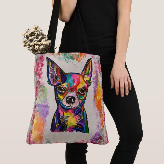 Bolso De Tela Chihuahua Love Tote Bag (Detalle)