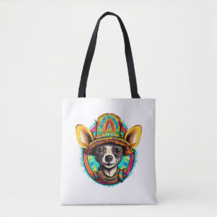 Bolso De Tela Chihuahua México Cinco de Mayo Perro gracioso