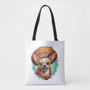 Bolso De Tela Chihuahua México Cinco de Mayo Perro gracioso