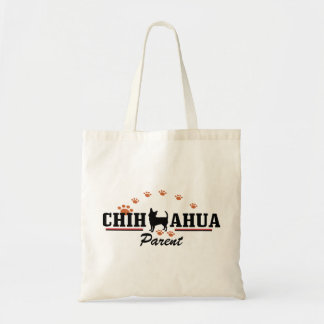 Bolso De Tela Chihuahua Parent W/Paws Tote Bag
