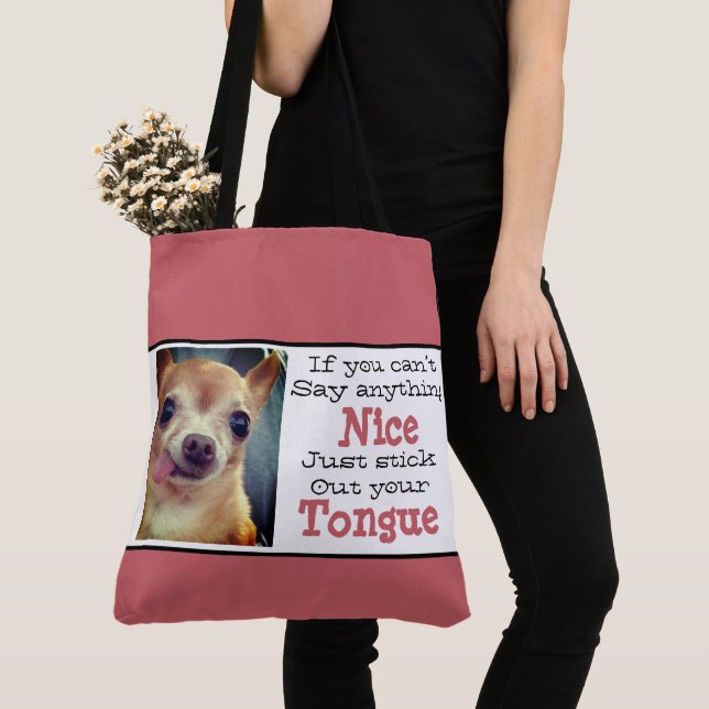Bolso De Tela Chihuahua - si usted no puede decir cualquier cosa (Detalle)