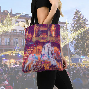 Bolso De Tela childhood dream - old horse carousel Tote