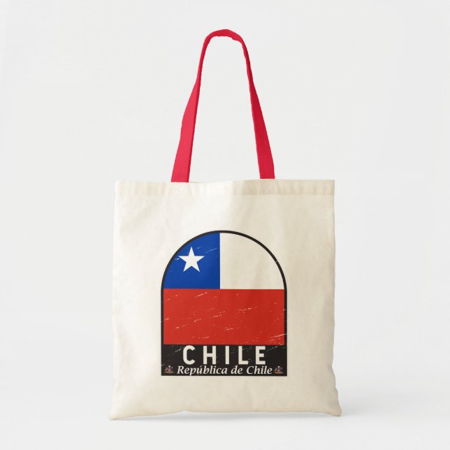 Bolso De Tela Chile Bandera Emblema de mal gusto (Frente)