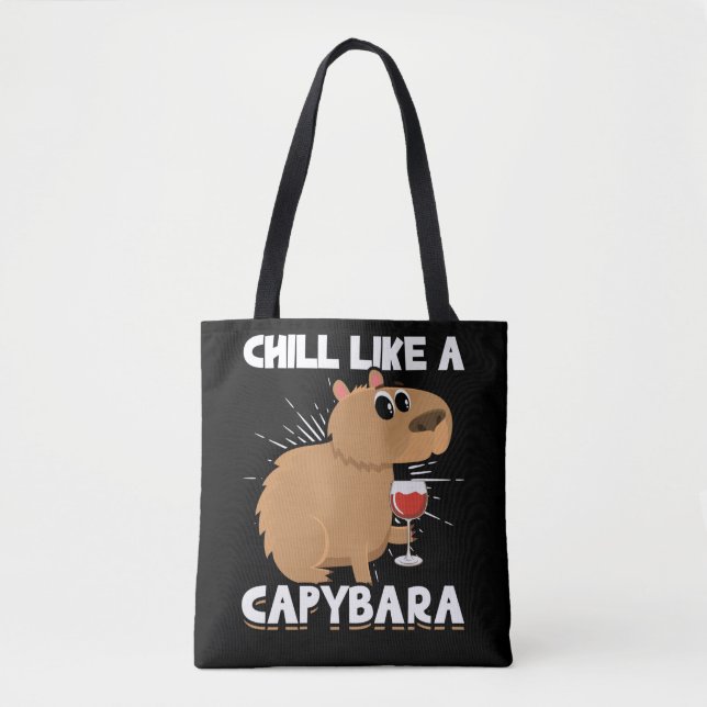 Bolso De Tela Chill Capybara Cute Animal Lover (Anverso)