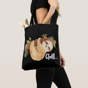 Bolso De Tela Chill Hanging Sloth Wildlife Animal Lover Zookeepe