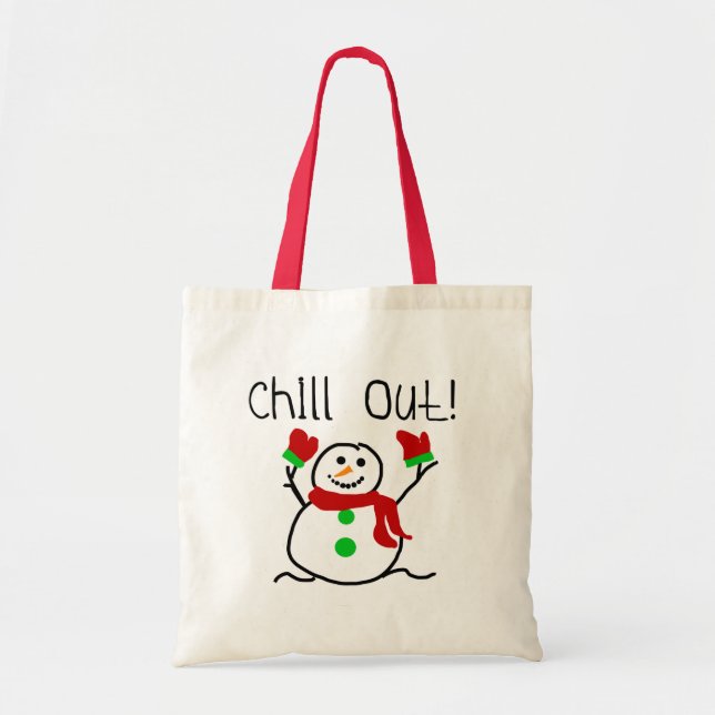 Bolso De Tela Chill Out Snowman (Frente)