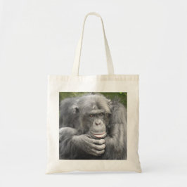 Bolso De Tela Chimpancé Contemplante