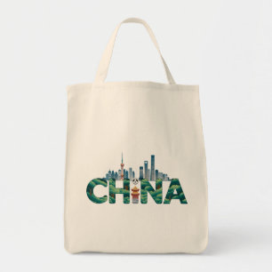 Bolso De Tela China Shanghai Temple Panda