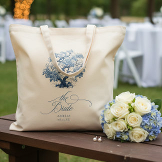 Bolso De Tela Chinoiserie Boda Tree Motif The Bride ID1094