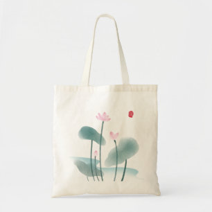 Bolso De Tela Chinoiserie Tinta china Pintar Lotus Floral