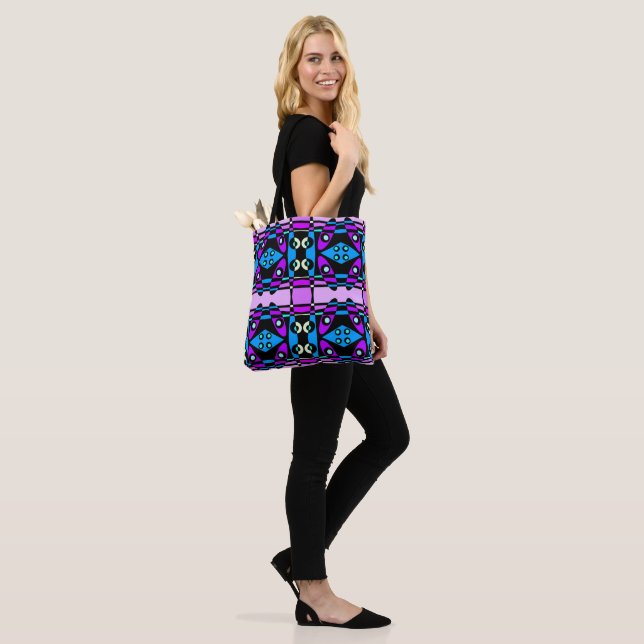 Bolso De Tela Chintz bohemio 48 Azul morado negro (Puesto)