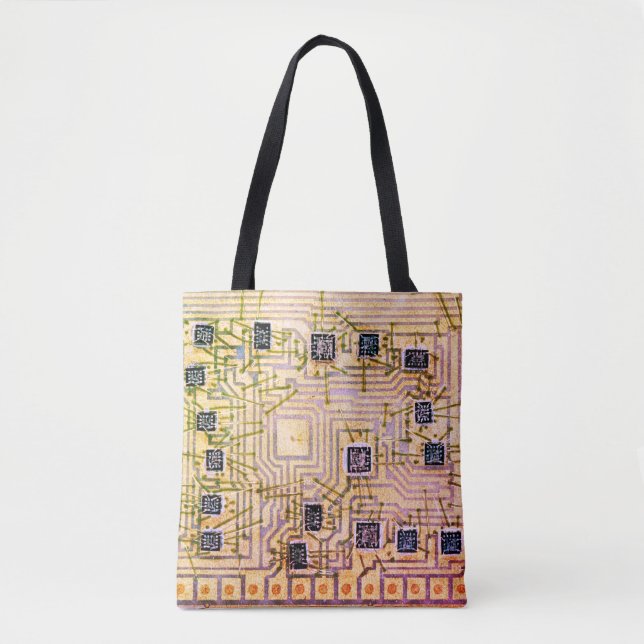 Bolso De Tela Chip de Silicio Retro (Anverso)