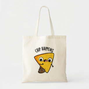Bolso De Tela Chip Happens Funny Poop Pun