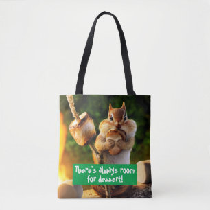 Bolso De Tela Chipmunk Comer malvavisco